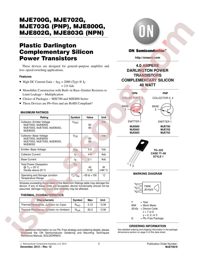MJE700-703,800-803