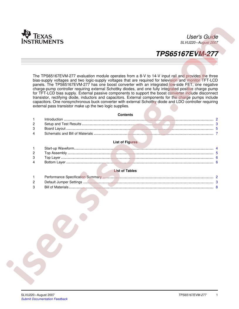 TPS65167EVM-277 Guide