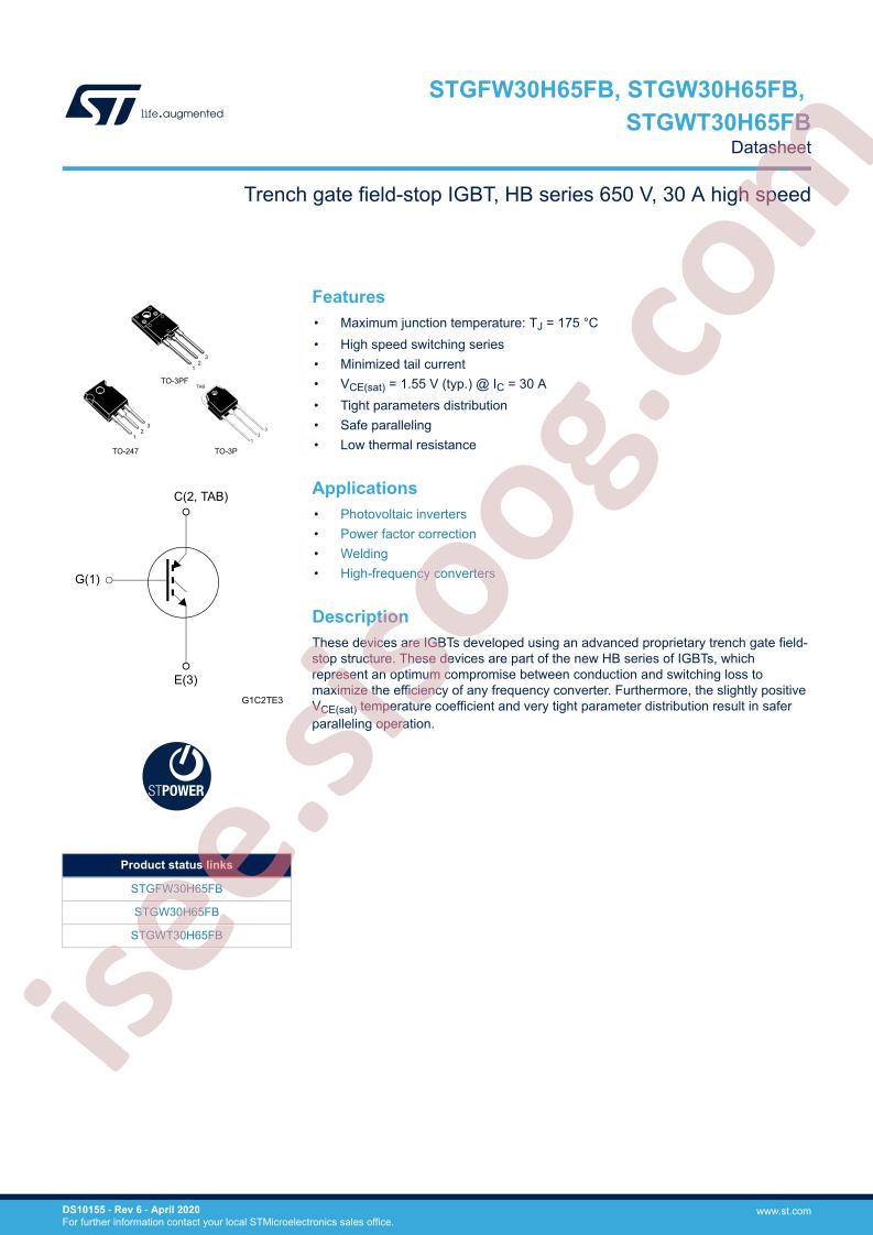 STGW(T)30H65FB