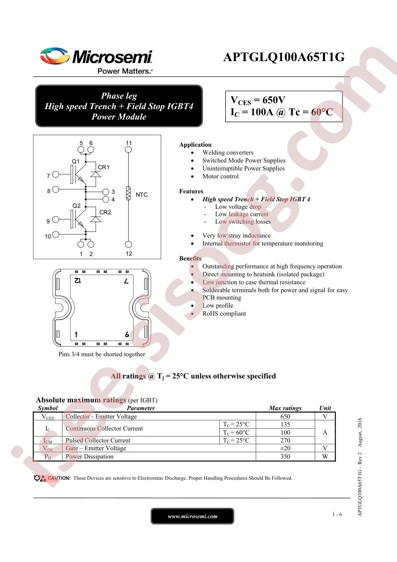 APTGLQ100A65T1G
