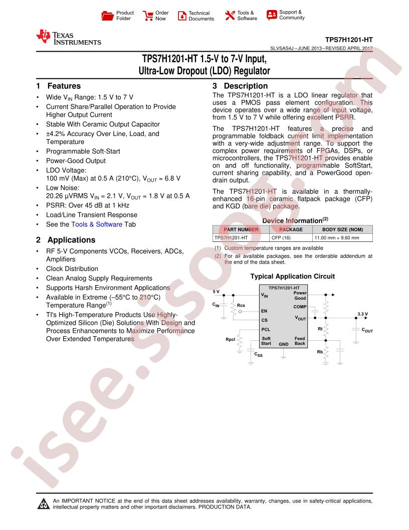 TPS7H1101-SP/TPS7H1201-HT
