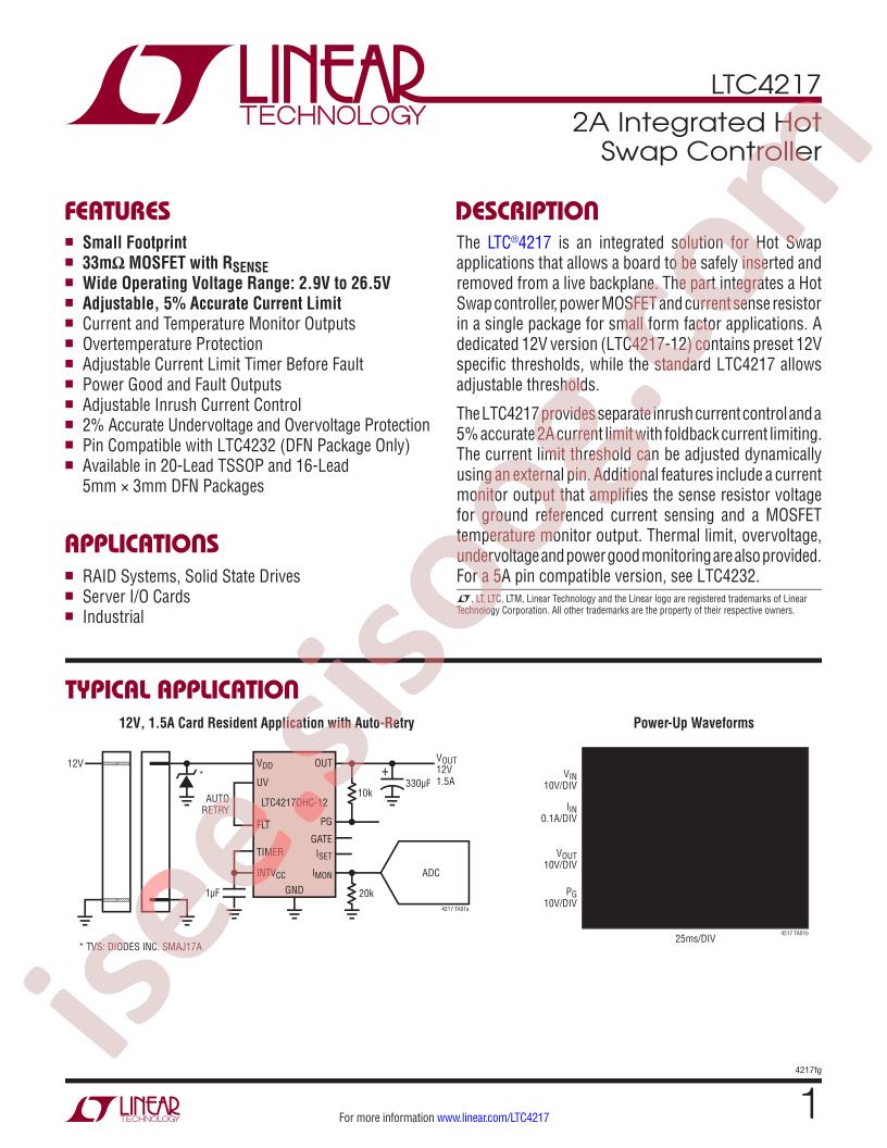 LTC4217 Datasheet