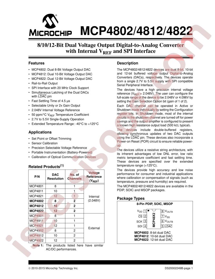 MCP4802,4812,4822 Datasheet