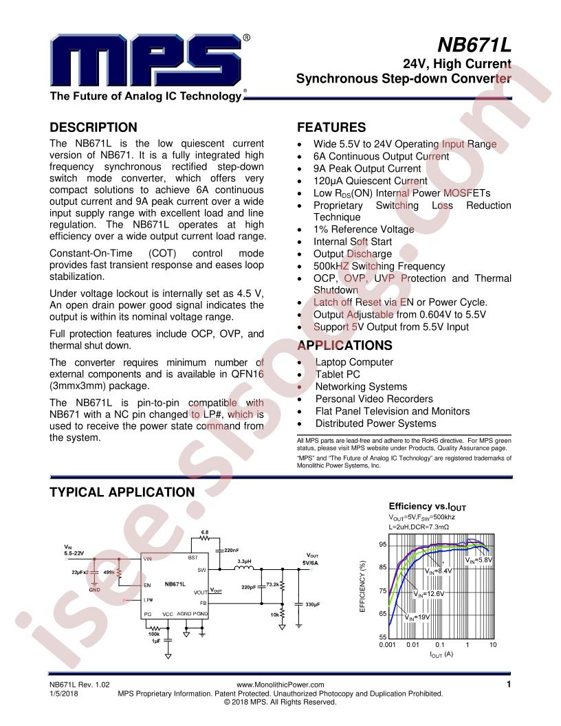 NB671L Datasheet