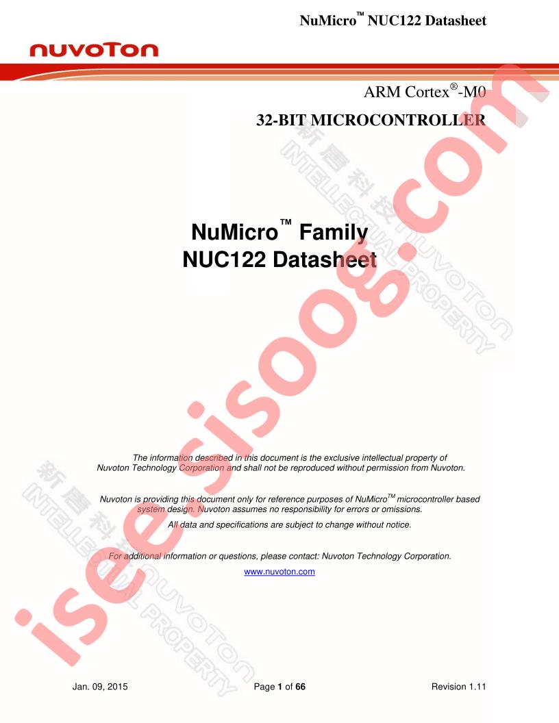 NUC122 Datasheet
