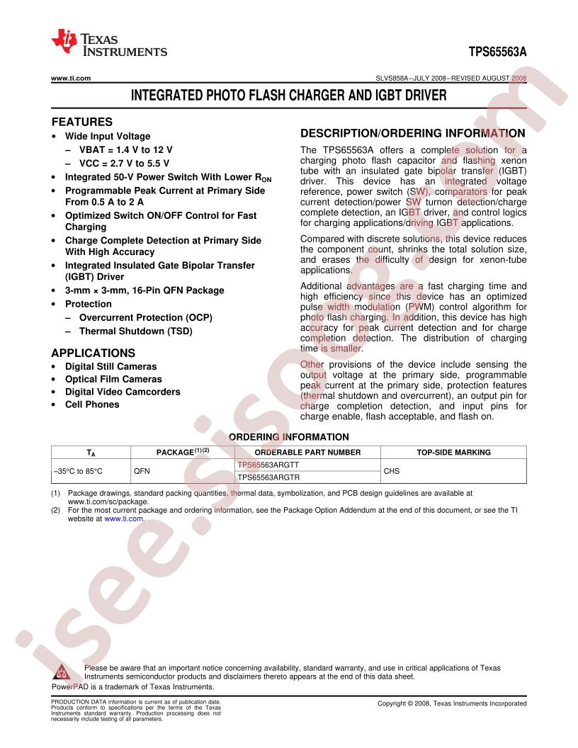 TPS65563A Datasheet