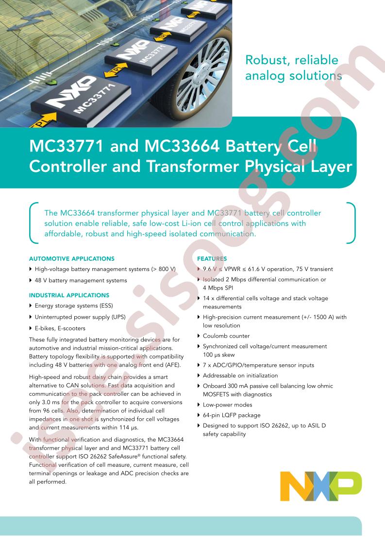 MC33771, MC33664 Fact Sheet