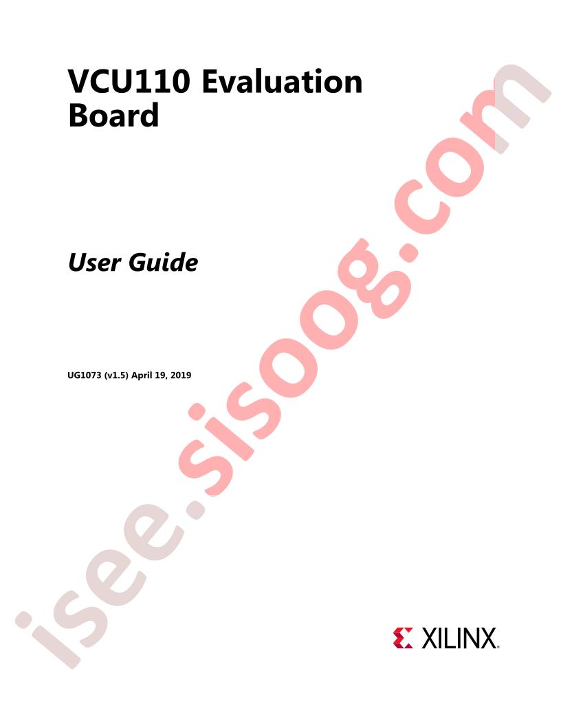 VCU110 Eval Board User Guide