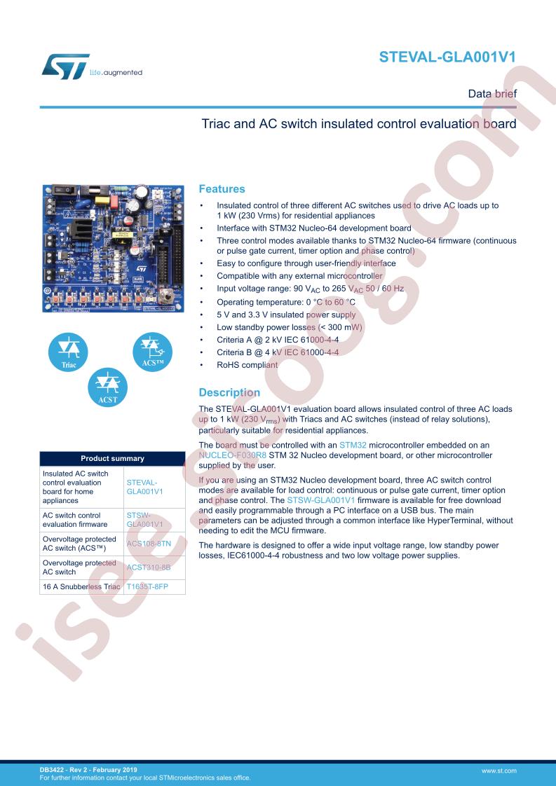 STEVAL-GLA001V1 Brief