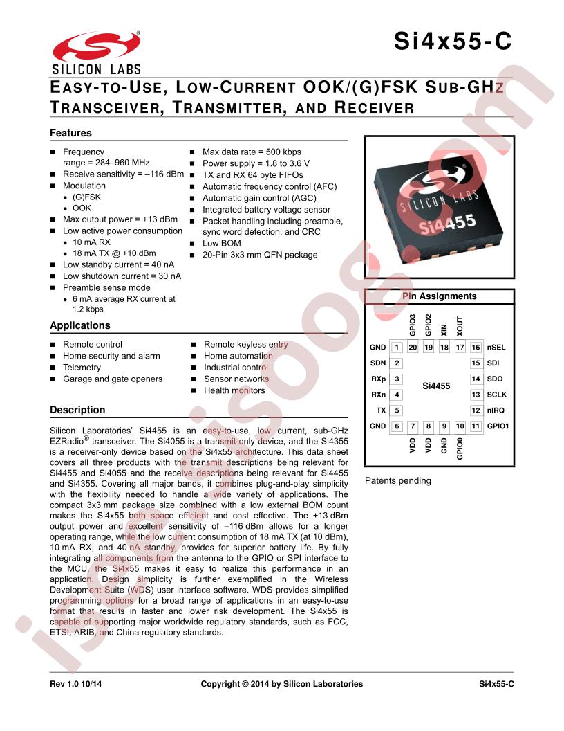 Si4x55-C Datasheet