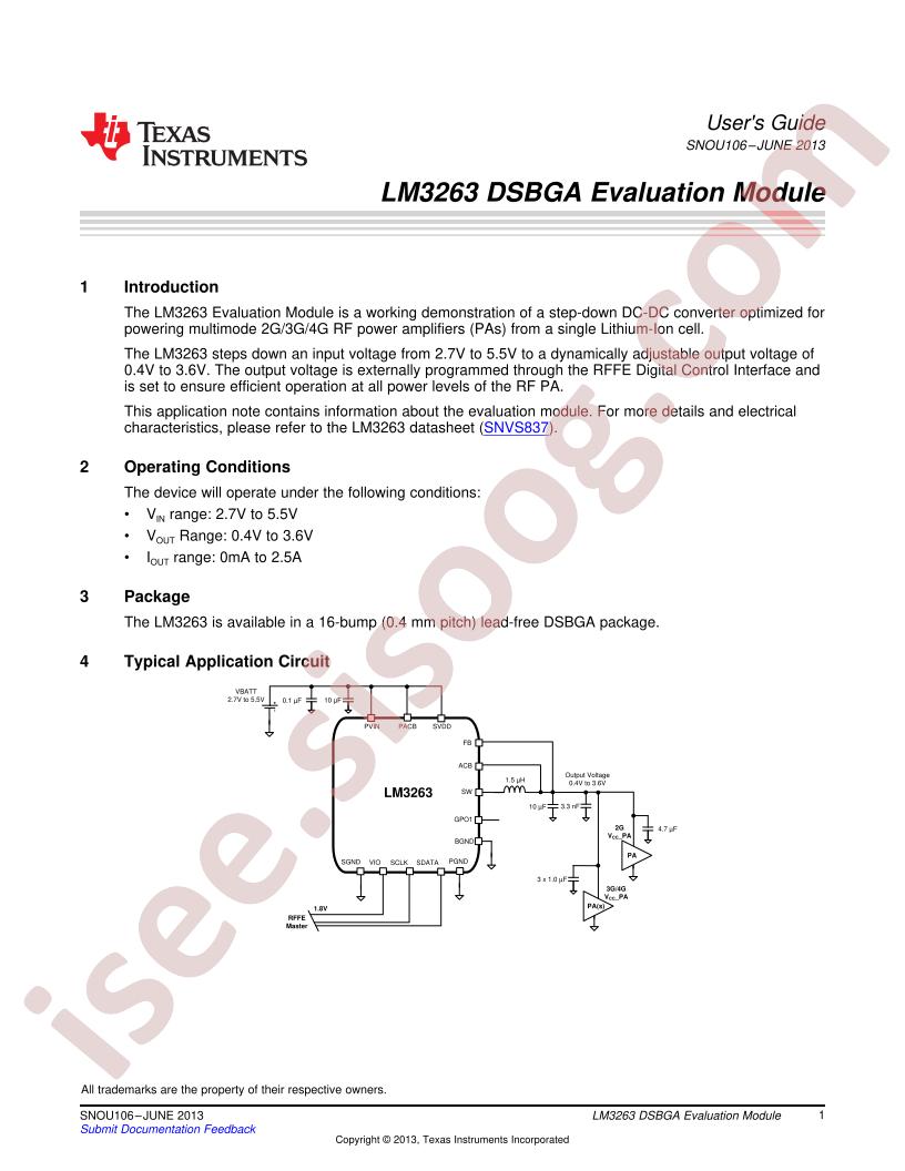 LM3263EVM User Guide
