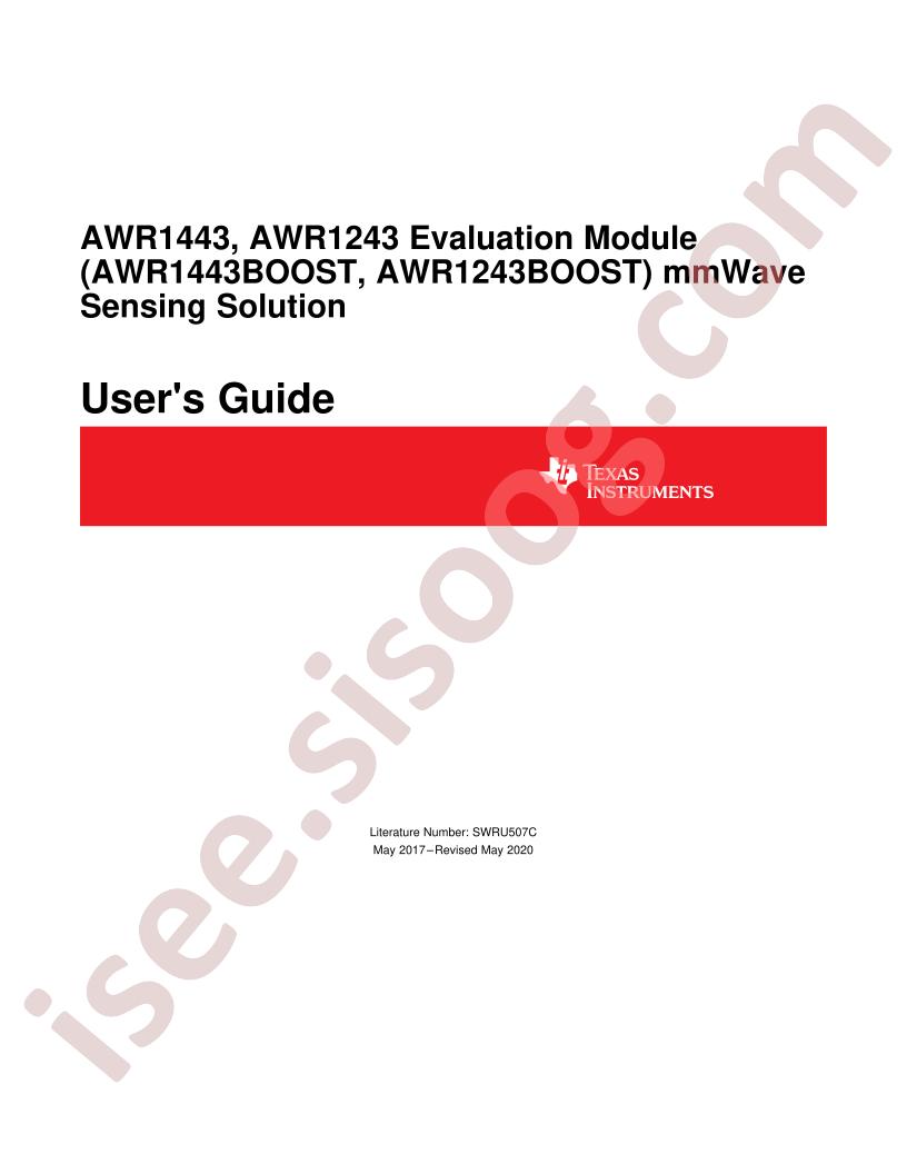 AWR1243BOOST, AWR1443BOOST User Guide