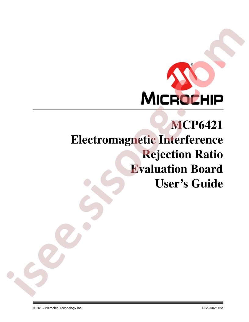 MCP6421 Evaluation Board User Guide