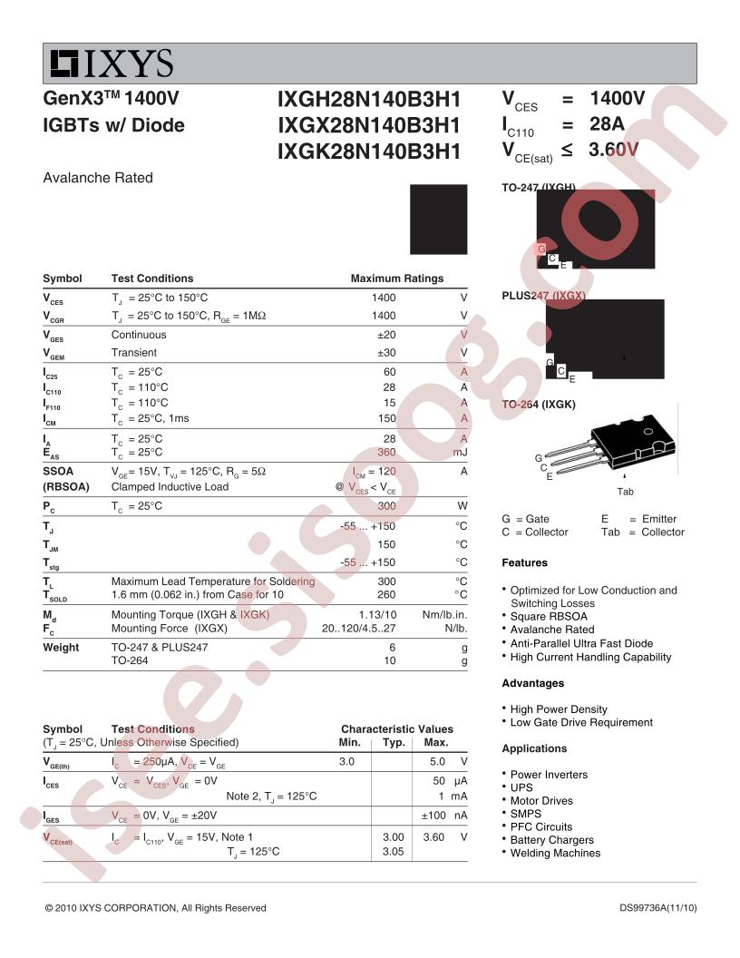 IXG(H,K,X)28N140B3H1