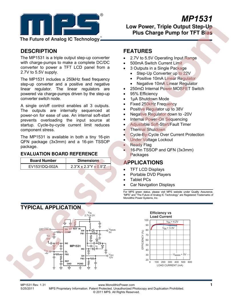 MP1531 Datasheet