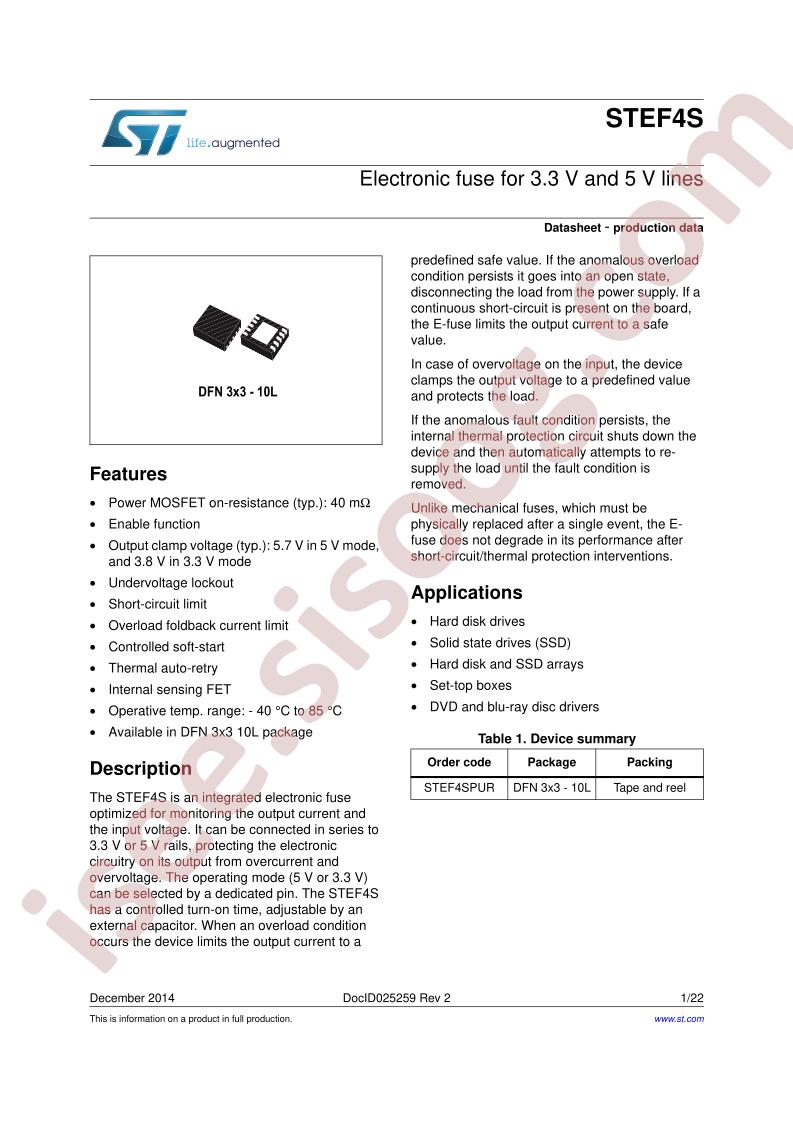 STEF4S Datasheet