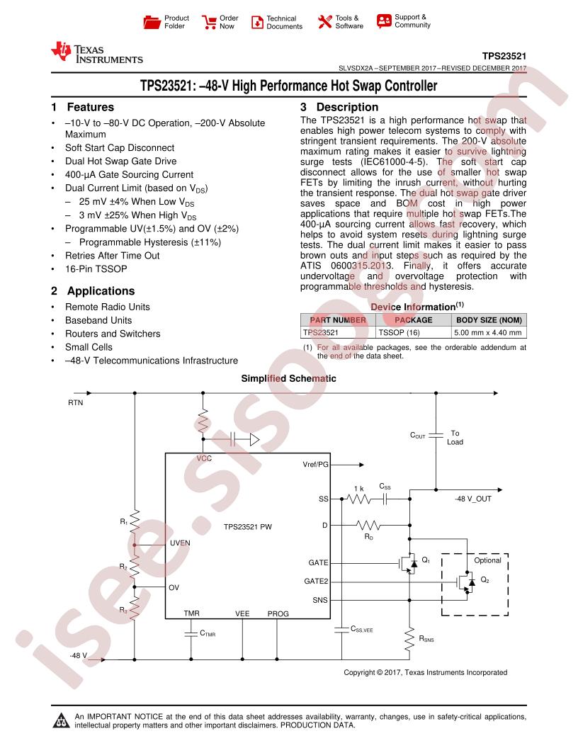 TPS23521 Datasheet