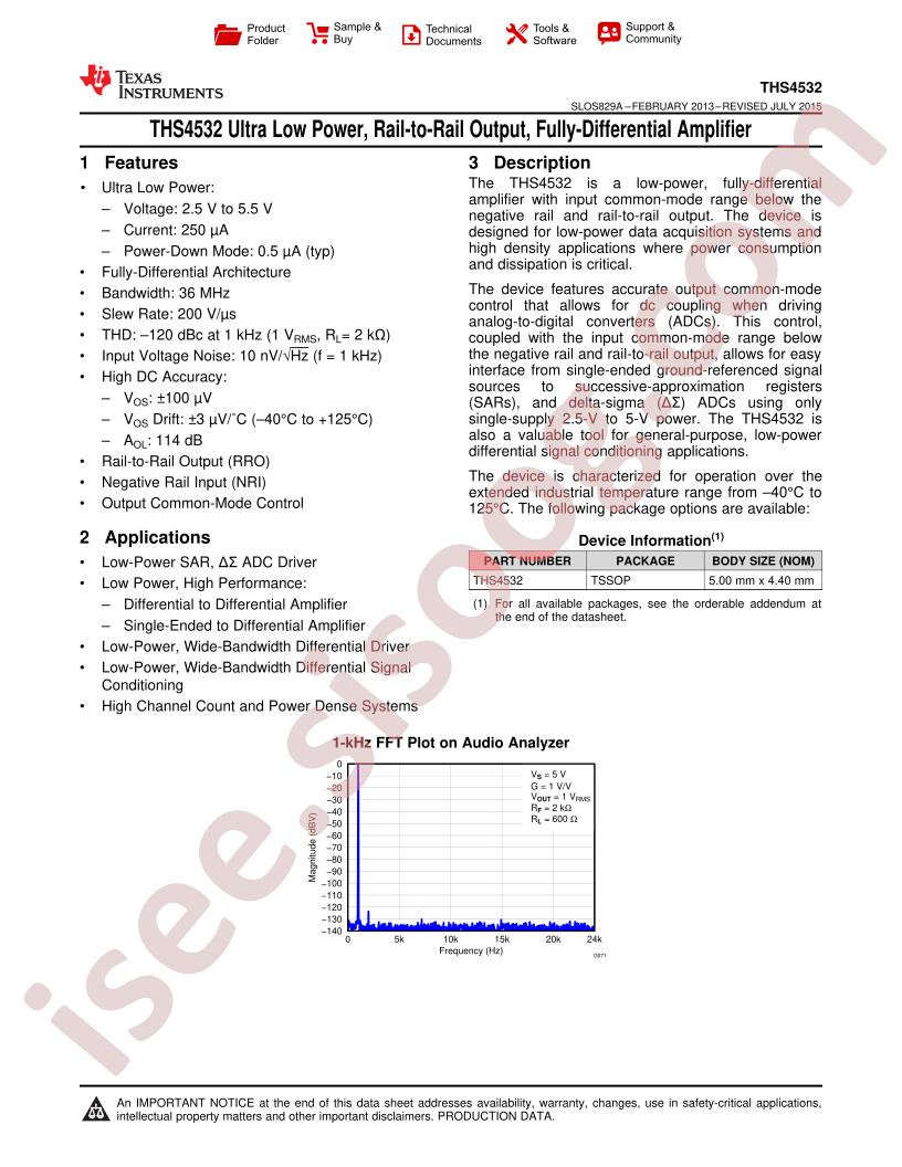 THS4532 Datasheet