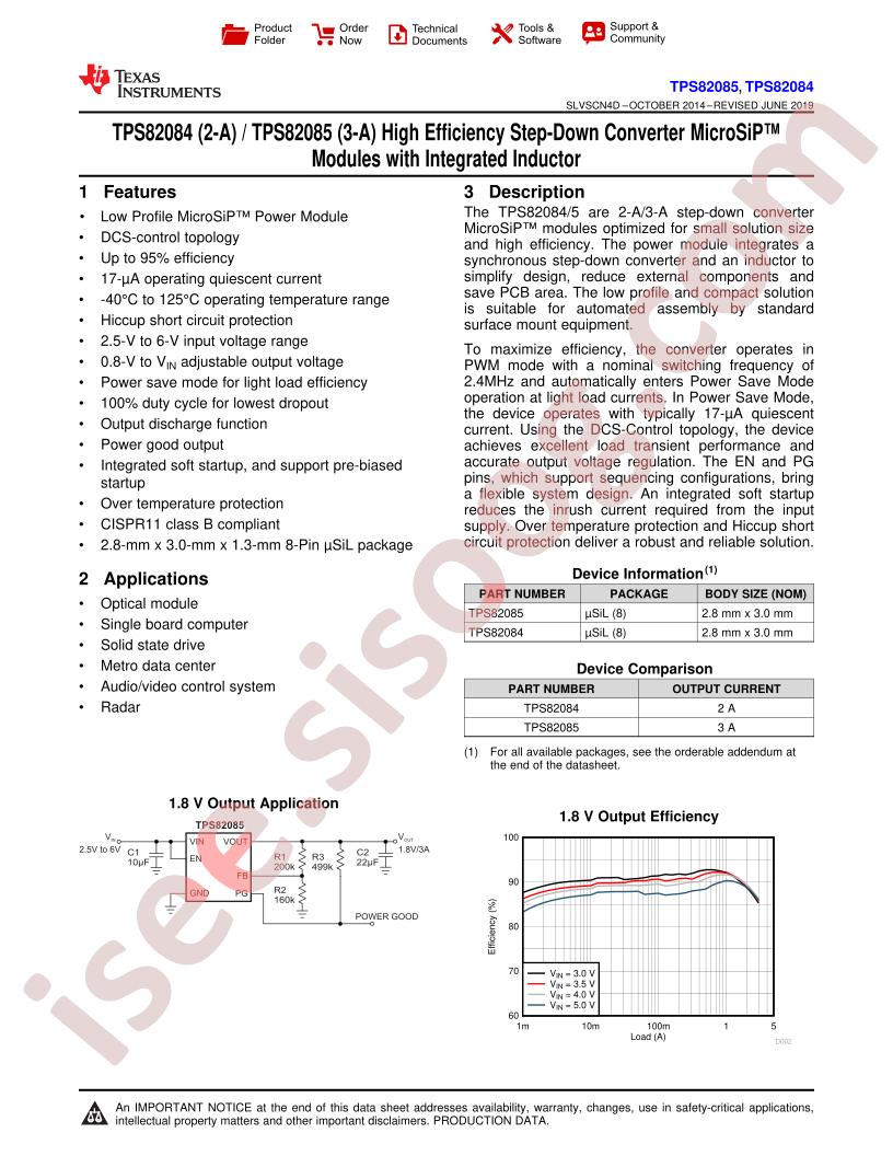 TPS82085 Datasheet
