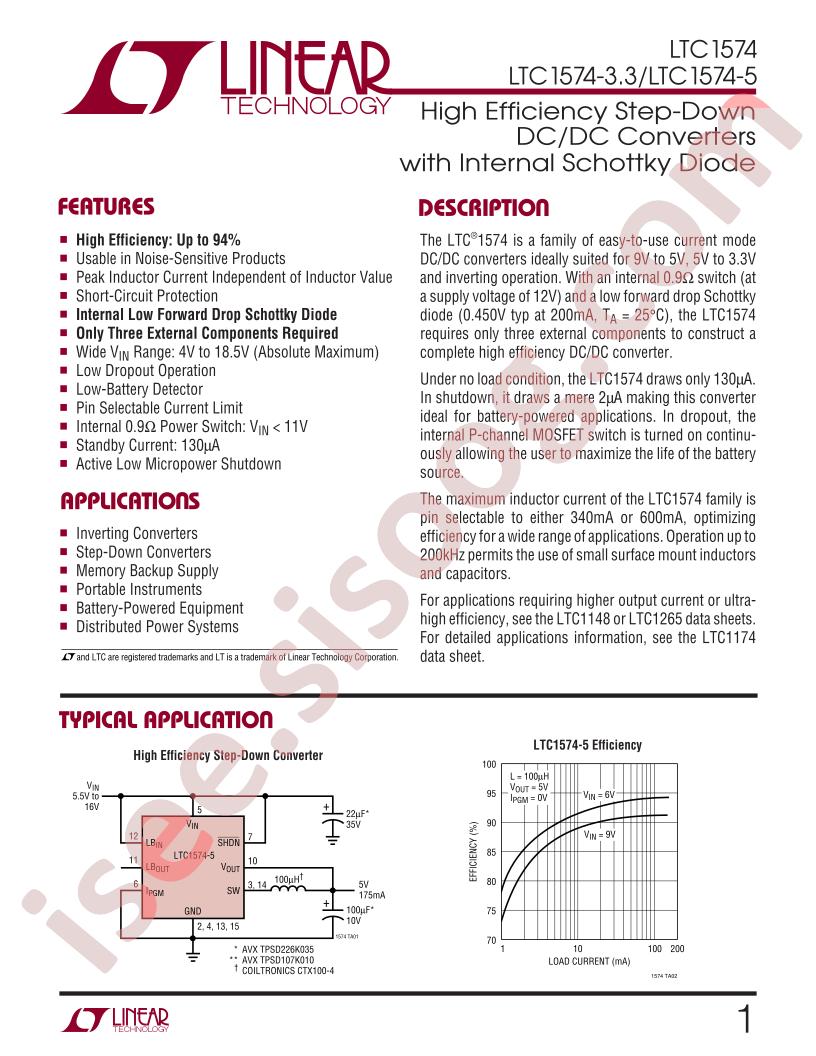 LTC1574(-3.3, -5)