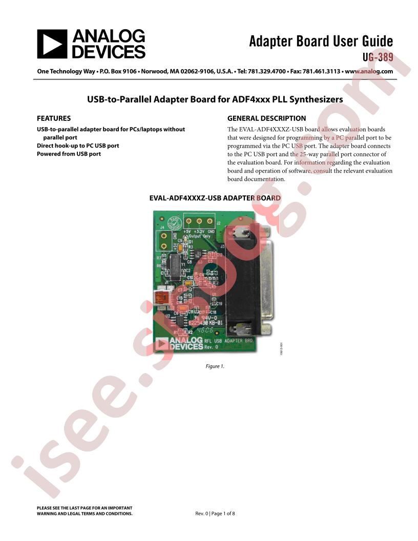 EVAL-ADF4XXXZ-USB