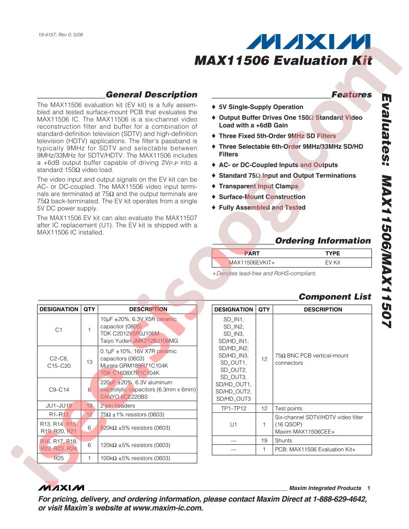 MAX11506 Eval Kit