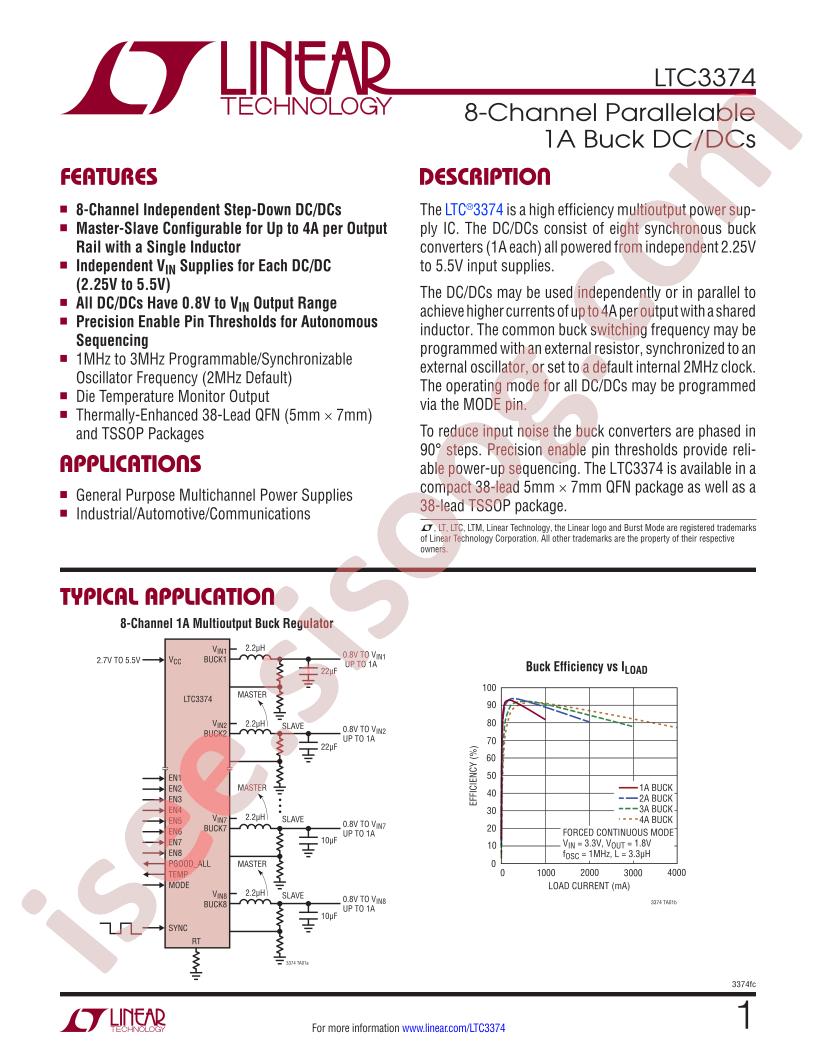 LTC3374 Datasheet