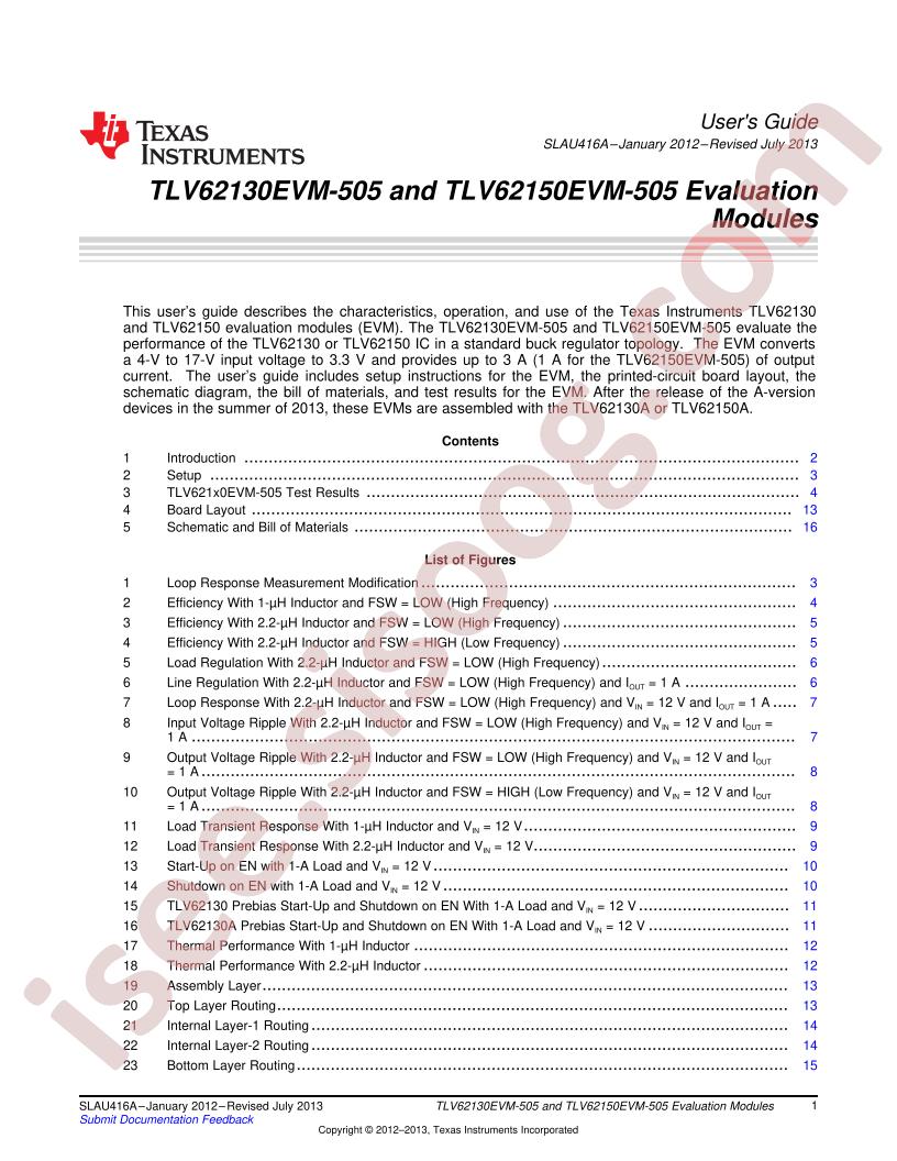 TLV62130/50EVM-505 User Guide