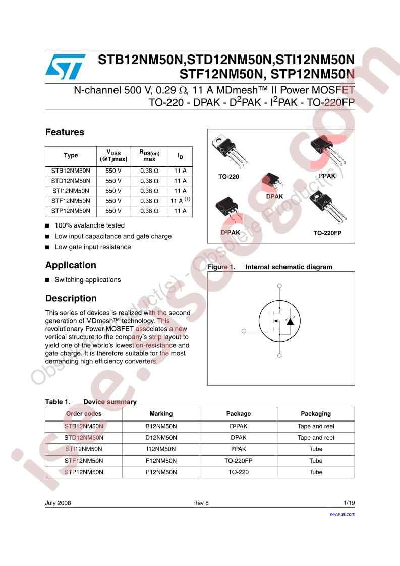 STx12NM50N