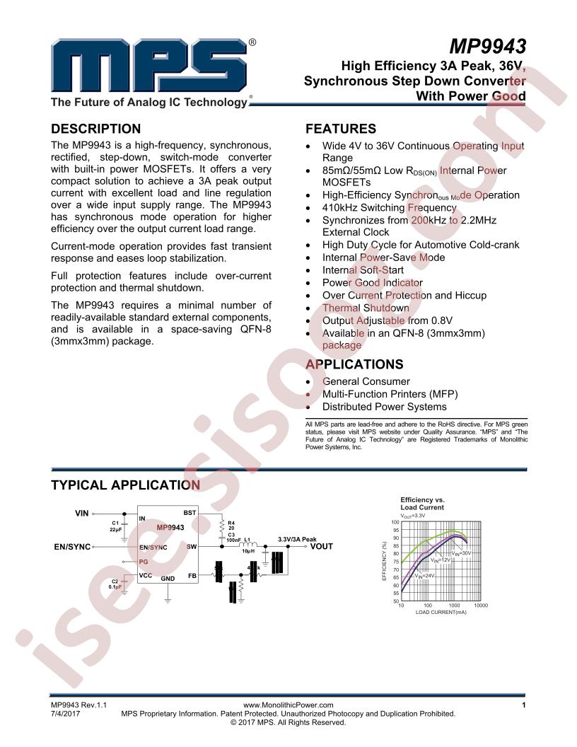 MP9943 Datasheet