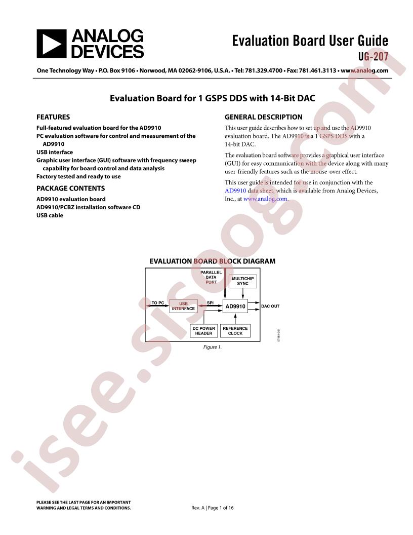 AD9910 Eval Board Guide