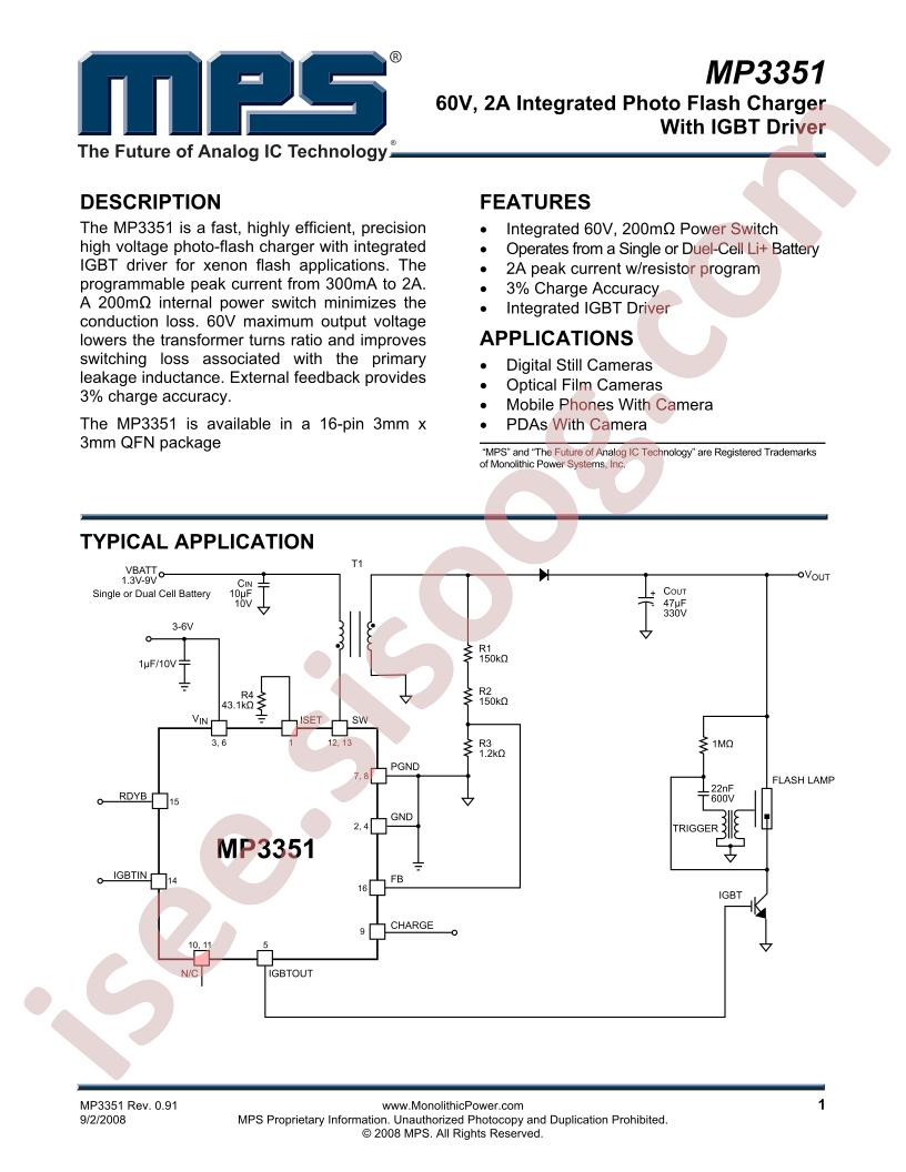 MP3351 Datasheet