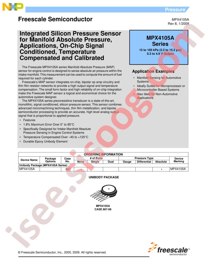MPX4105A Series