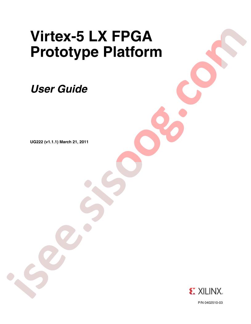 Virtex-5 LX FPGA User Guide