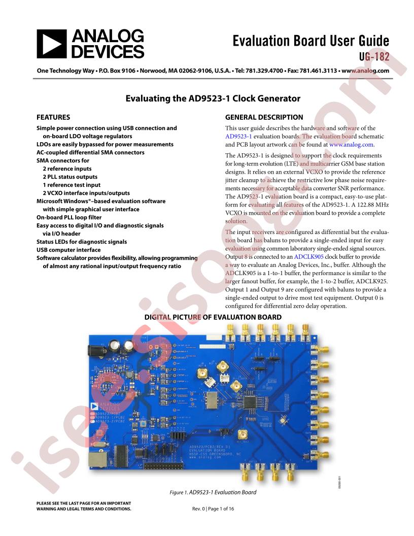 AD9523-1 Eval Board Guide