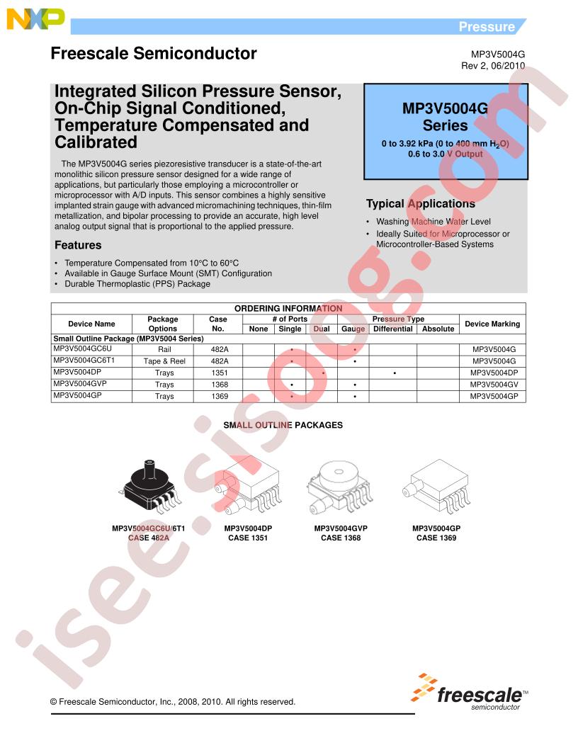 MP3V5004G Series Datasheet