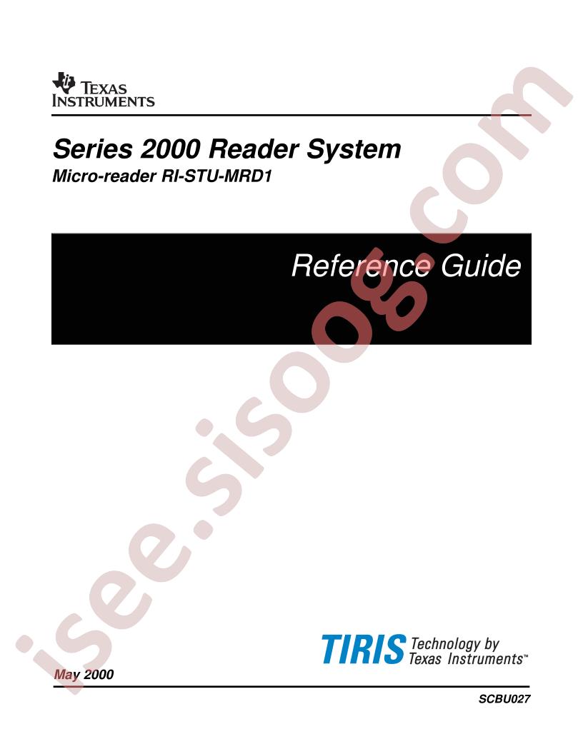 RI-STU-MRD1 Reference Guide