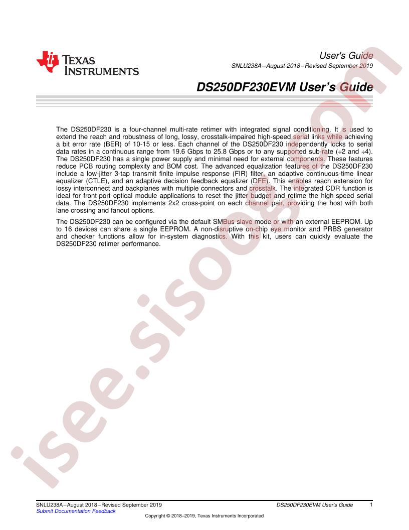 DS250DF230EVM User Guide