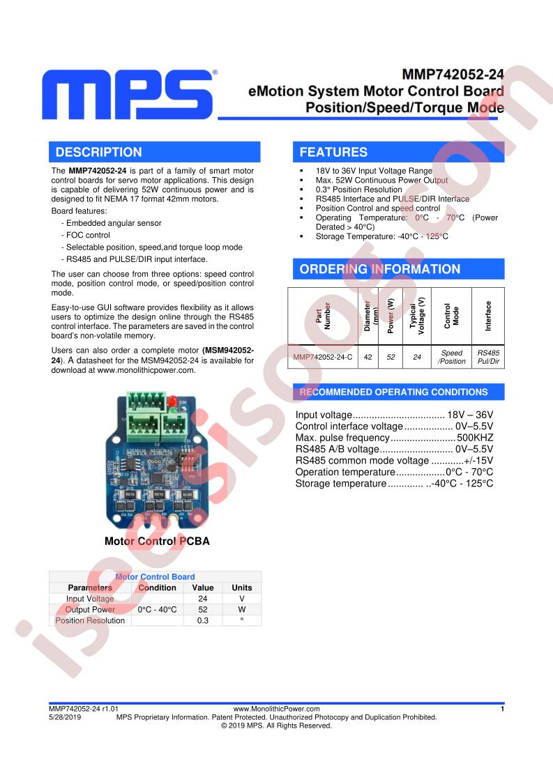 MMP742052-24 Datasheet