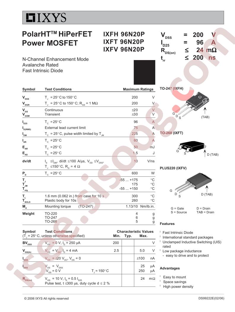 IXF(H,T,V)96N20P