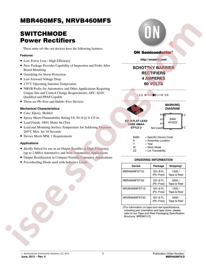 MBR460MFS, NRVB460MFS