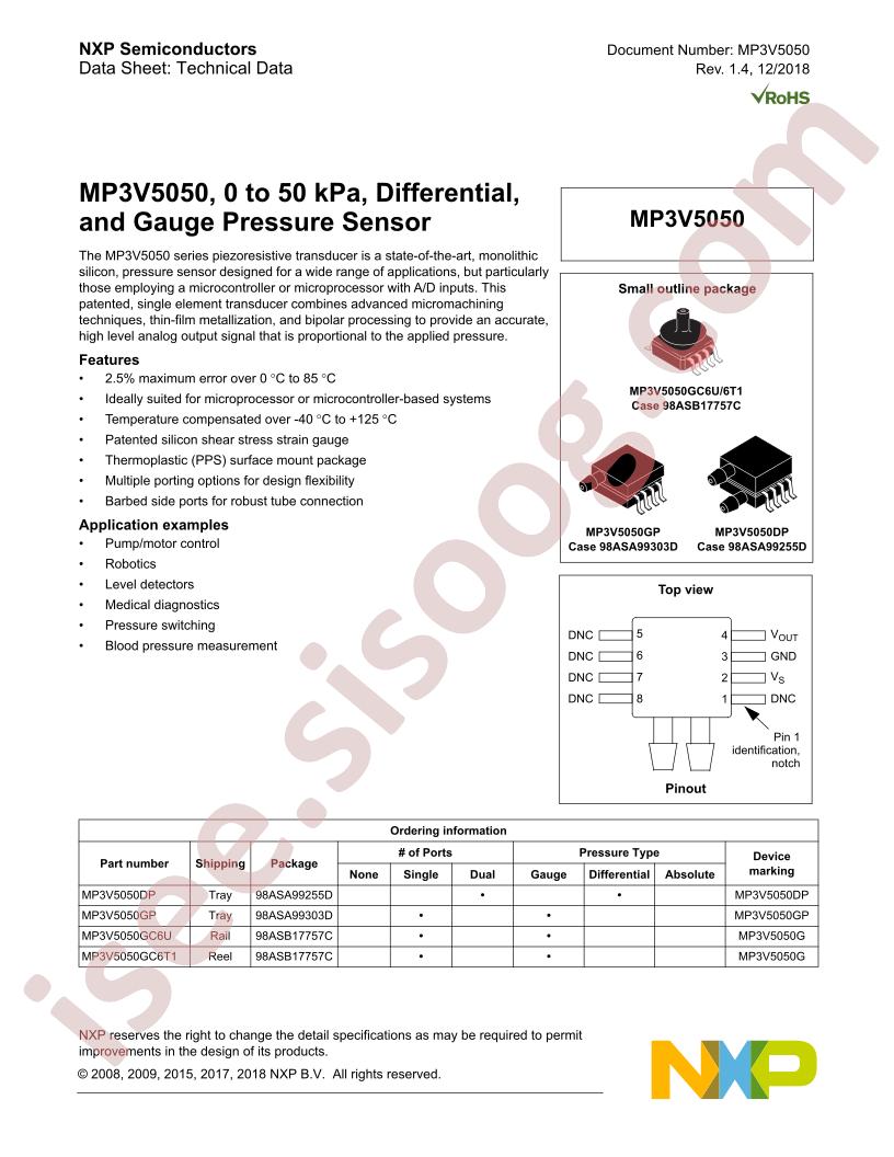 MP3V5050 Series