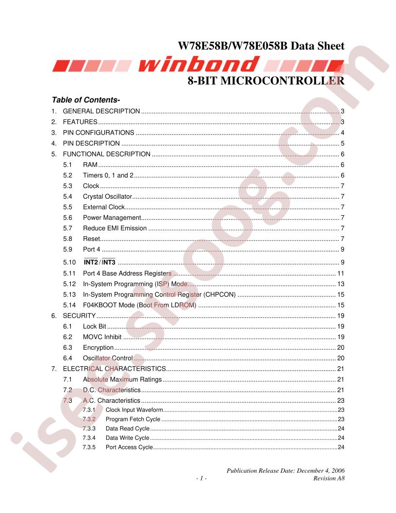 W78E58B, W78E058B