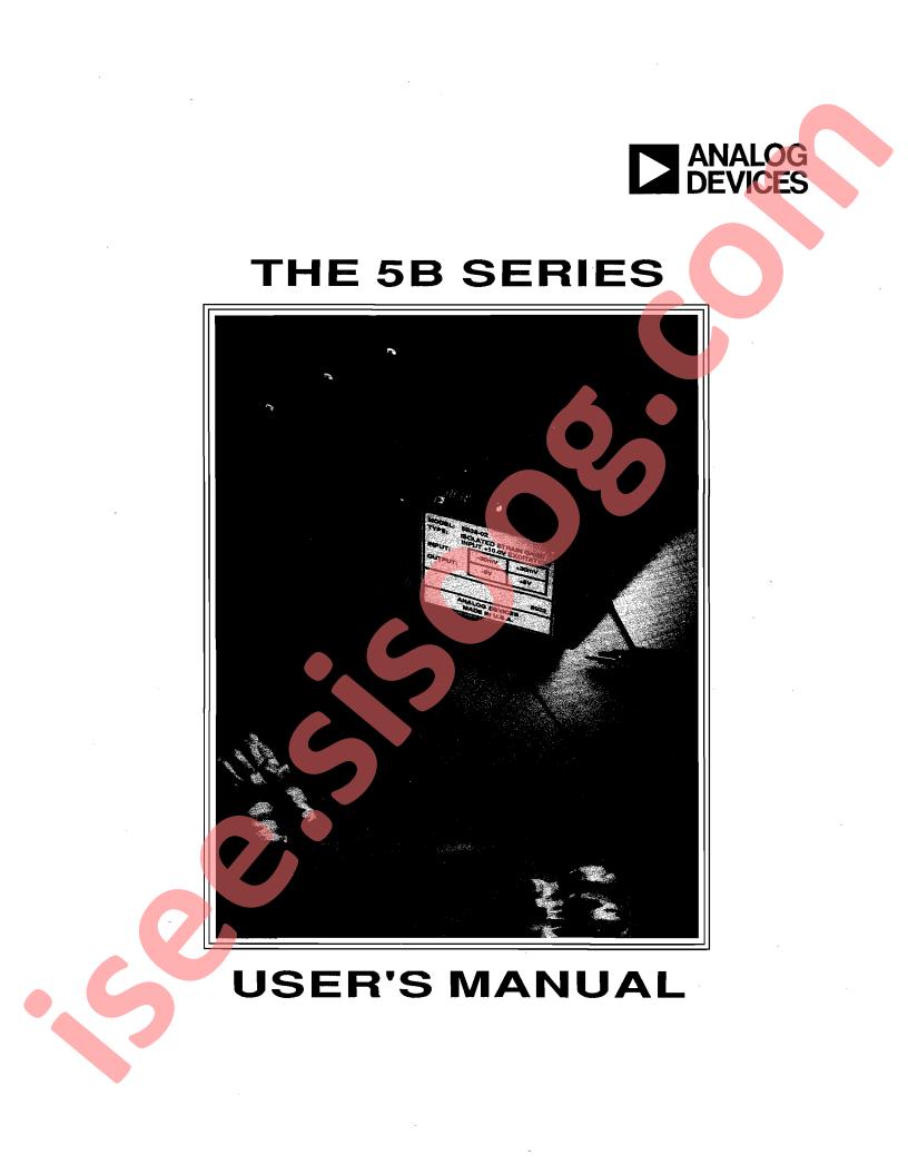 5B Series Manual