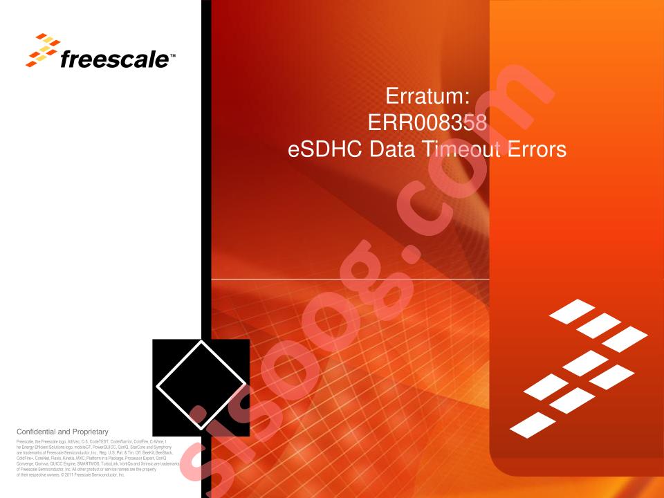 eSDHC Data Timeout Errata