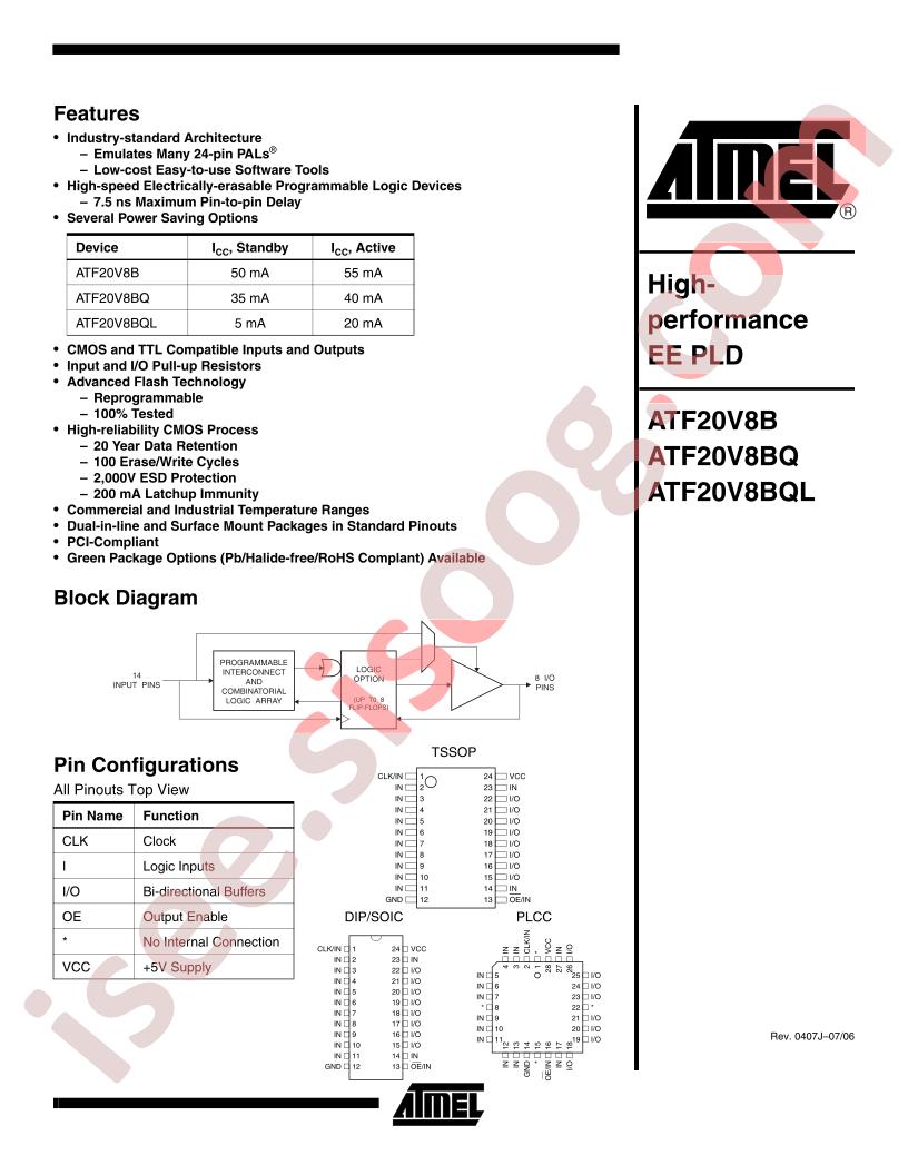 ATF20V8B(Q,QL)