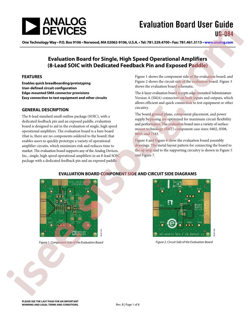 Eval Brd Guide, 8-Lead Dedicated Feedback