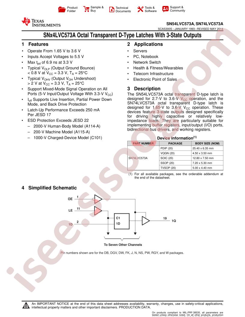 SN54LVC573A, SN74LVC573A