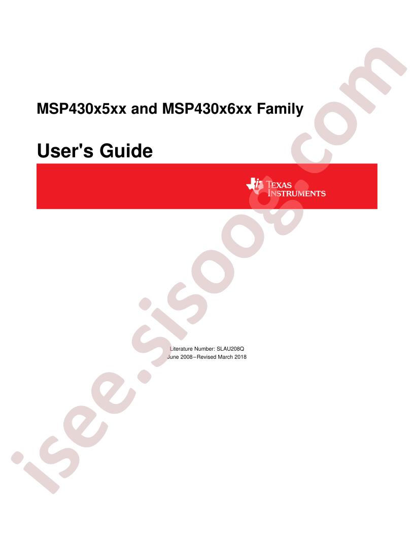 MSP430x5xx,MSP430x6xx Family Guide