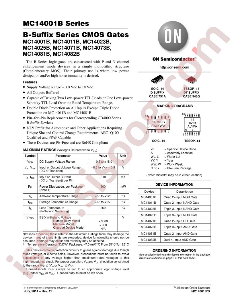 MC14001B Series